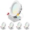 Luxrite 5 Inch LED Recessed Downlights 5CCT 2700K-5000K 18W 1600LM Dimmable Wet Rated IC Rated, 4PK LR22634-4PK - alternate 1